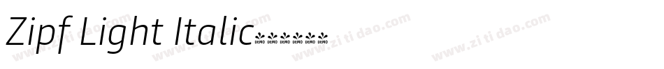 Zipf Light Italic字体转换